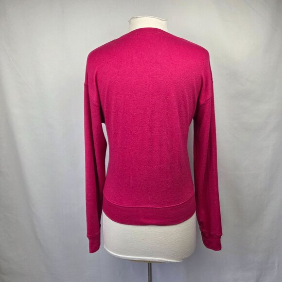 Spiritual Gangster Grateful Fuchsia Pink Long Sleeve Sweater Size Medium - Picture 5 of 13